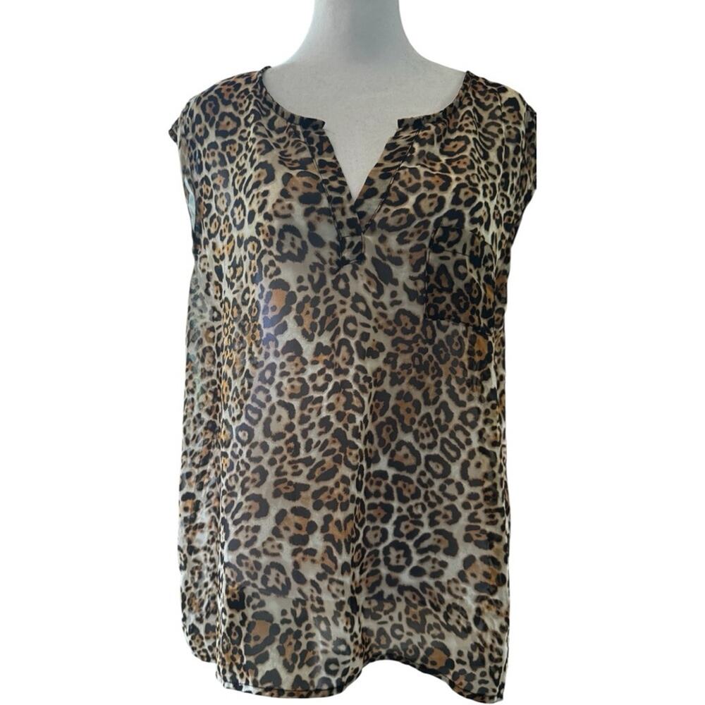 Wishful Park Sleeveless Women's Animal PrintTop Sz XL